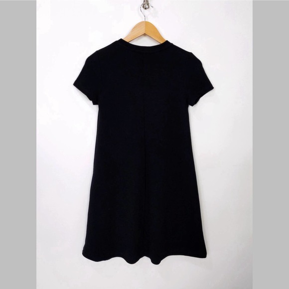 Zara Trafaluc Crew Neck Short Sleeve Mini Dress In Black - Picture 3 of 5